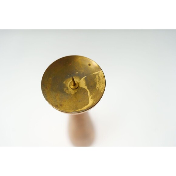 VTG MCM teak mid-century modern candlestick candle holder 9" - Picture 3 of 5